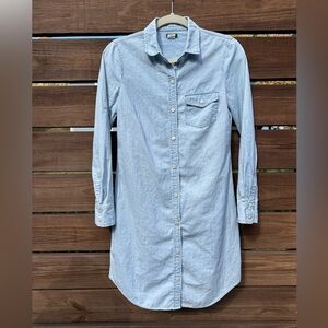 J.Crew Light Blue Denim Color Shirt Dress – Casual-Chic, Soft 100% Cotton